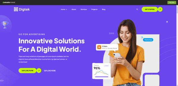 Digtek – Dijital Pazarlama Ajansı HTML Şablonu